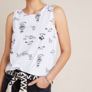 Anthropologie Avery print Muscle Tank Top Size medium NWT